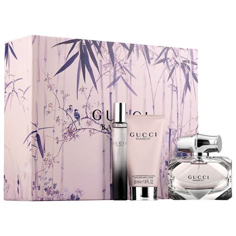 gucci bamboo perfume gift sets|Gucci flora set.